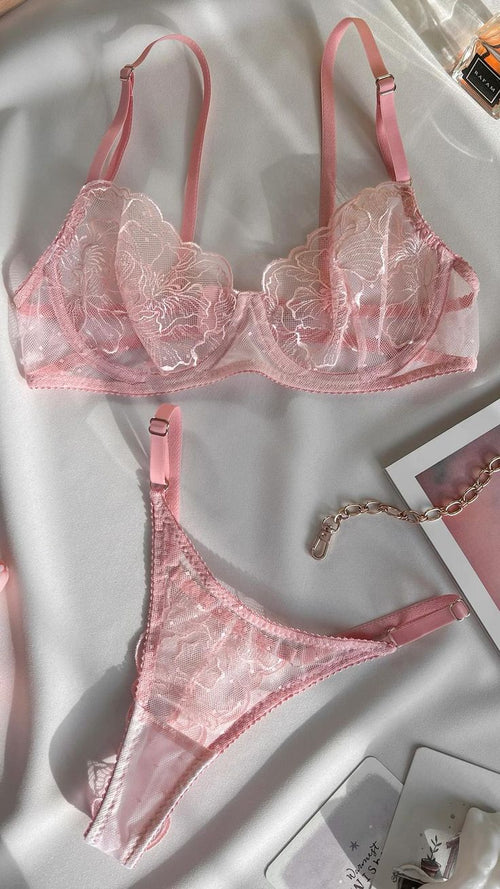 pack ensemble sous vetement rose