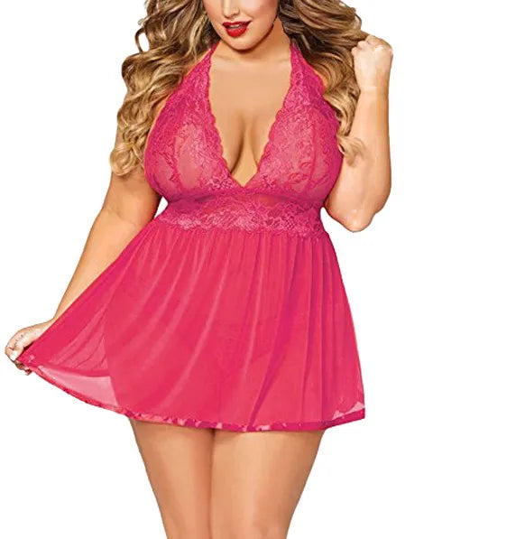 Européenne Et Américaine Plus La Taille Sexy Dentelle Costume Sexy Lingerie Commerce Extérieur Gros Pyjamas Perspective Tentation