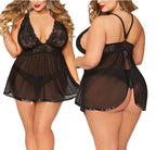 Européenne Et Américaine Plus La Taille Sexy Dentelle Costume Sexy Lingerie Commerce Extérieur Gros Pyjamas Perspective Tentation