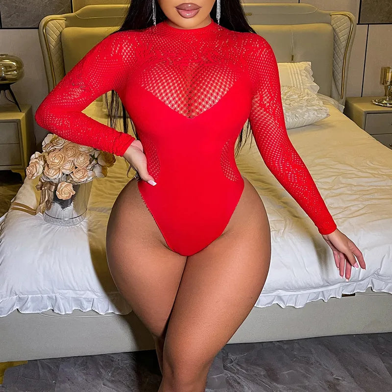Femmes Couleur Unie Engrener Évider Lingerie Sexy
