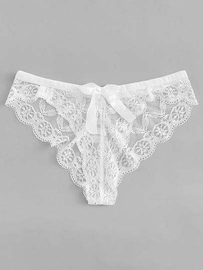 Pack sous vetement blanc en dentelle